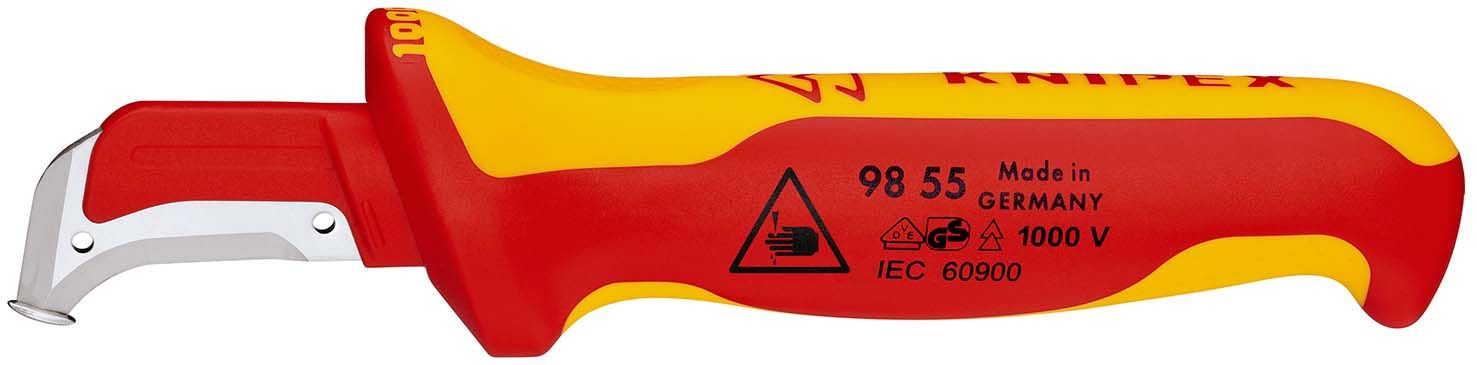 KNIPEX Abmantelungsmesser mit Gleitschuh isoliert