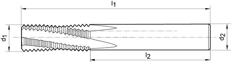 Gewindefräser TMSP VHM TiCN Schaft HA Innenkühlung 2xD M14 GÜHRING