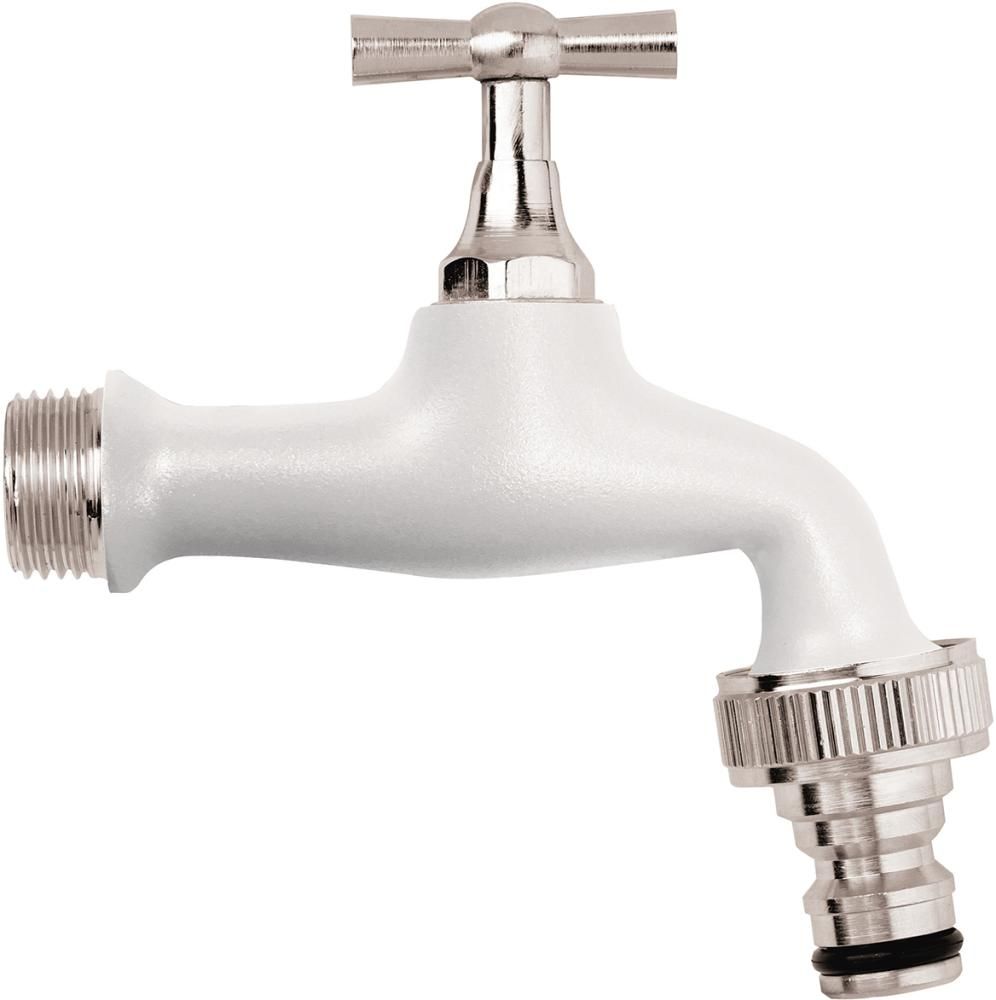 Wasserhahn 1/2" weiß
