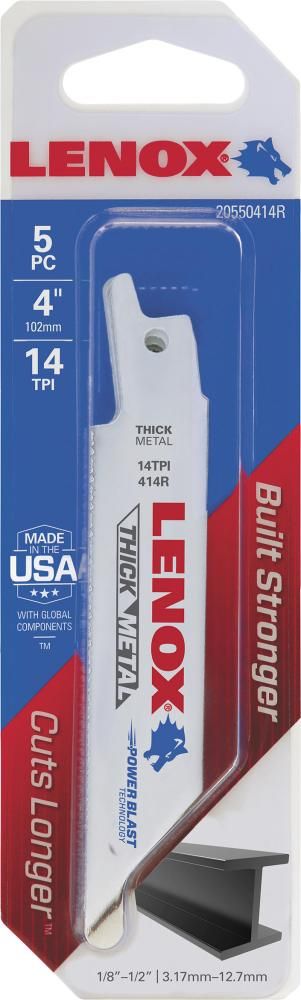 Säbelsägeblatt 102x19x0,9mm 14Zähne Pack a 5 Stück LENOX