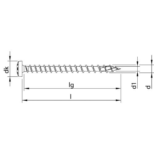 HECO-TOPIX-plus 3,5 x 16, Rundkopf, T-Drive, Variables Vollgewinde, verzinkt blau, A3K, 1000 Stück, VARIANTA-Handwerkerverpackung