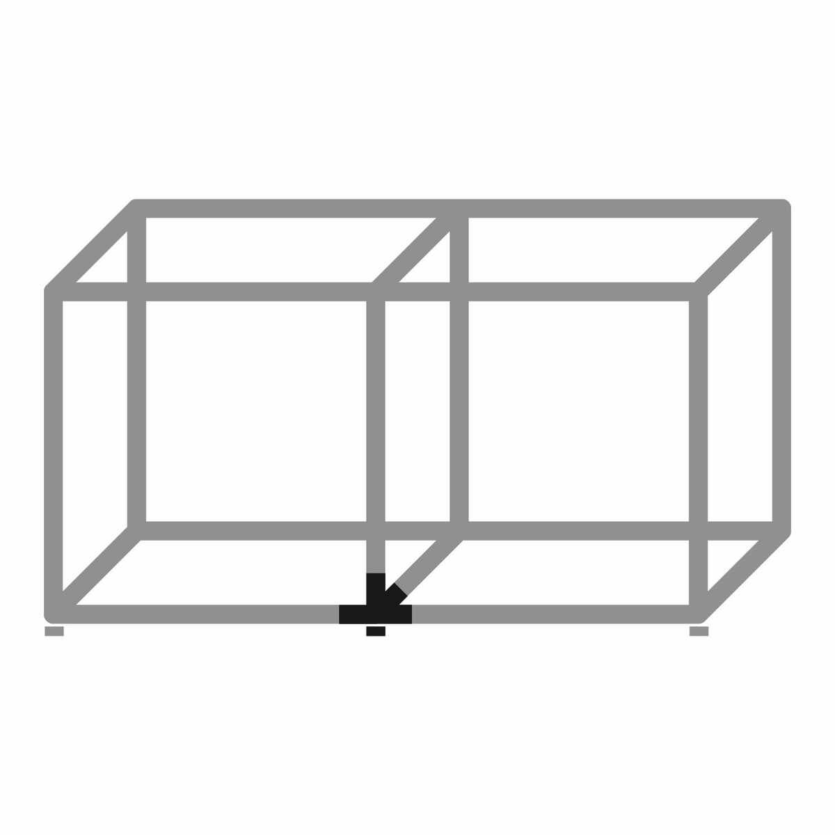 CADRO KNOTEN 4-FACH INKL HV SCHWARZ MATT E2