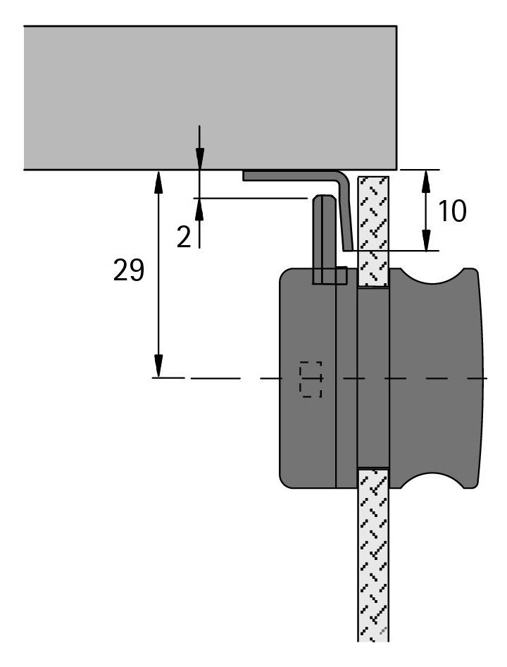 HETTICH Zylinderglastürschloss Typ 321
