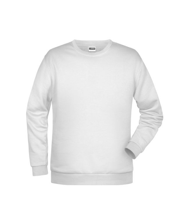 Men's Promo Sweat Rundhals-Sweatshirt weiß, Gr. 5XL