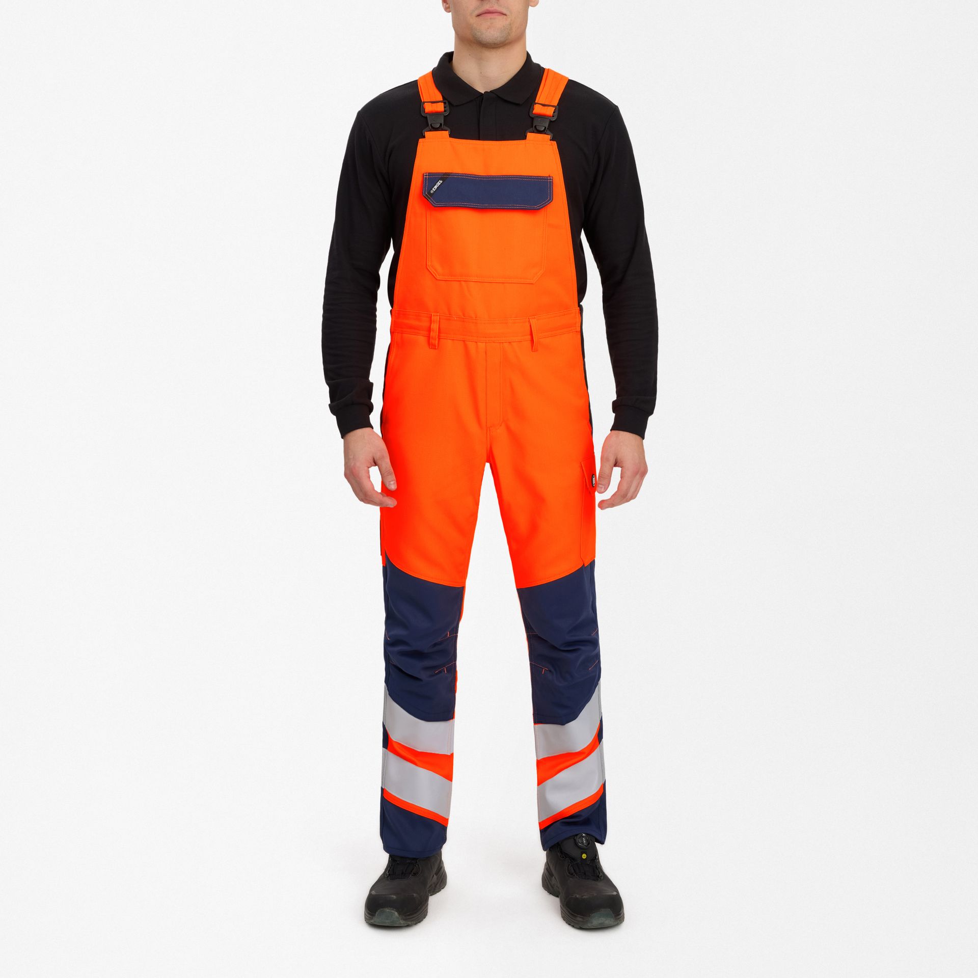 Safety+ Latzhose Orange/Blue ink, Gr. 62