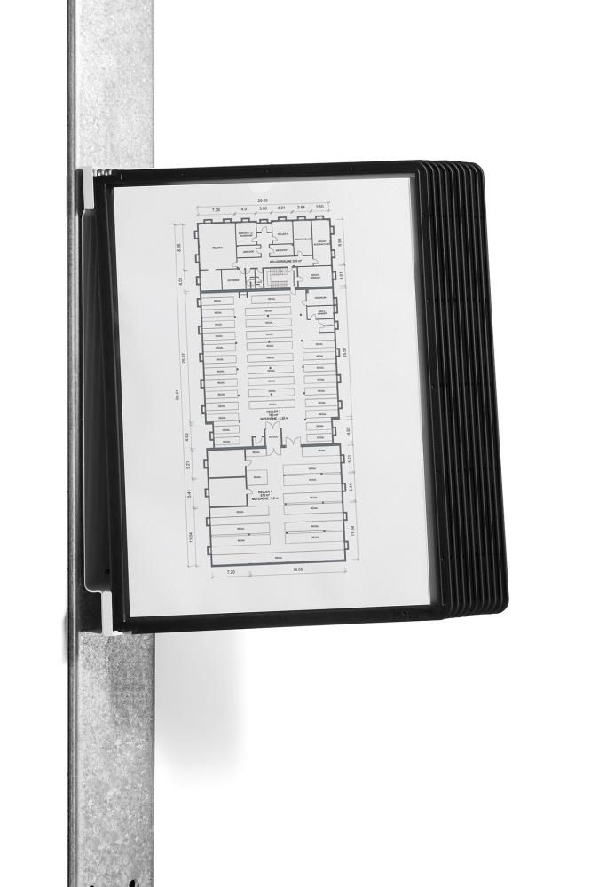 Sichttafelsystem magnetischer Wandhalter 10 Sichttafeln A4.
