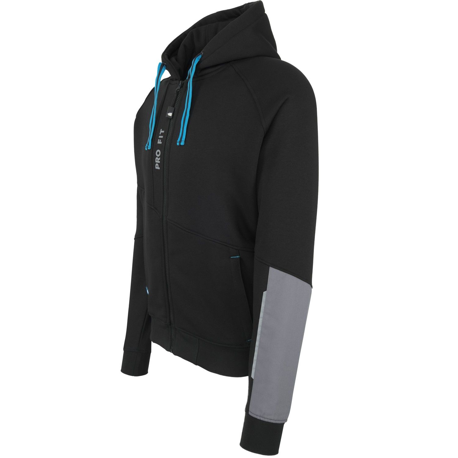 ZIP HOODIE, SWEATJACKE Industriewäsche, schwarz, Gr. S
