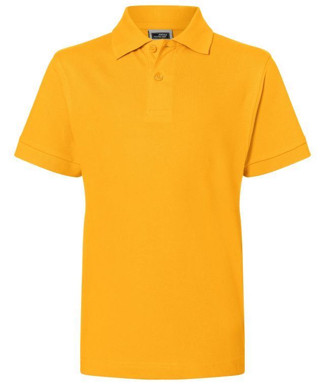 Classic Polo Junior Hochwertiges Polohemd mit Armbündchen gelb, Gr. XL
