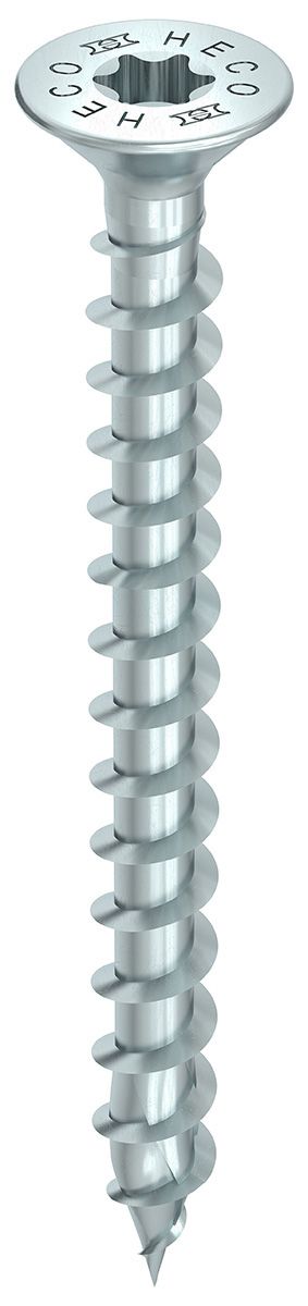 HECO-TOPIX-plus 10,0 x 450, Senkkopf, T-Drive, Vollgewinde, verzinkt blau, A3K, 50 Stück, VARIANTA-Handwerkerverpackung