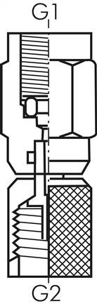 Manometeranschluss M 16x2 (IG) - G 1/4", Stahl verzinkt