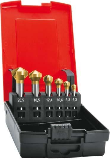 Kegelsenker-Set HSS TiN 120Grad 6,3-20,5mm FORMAT