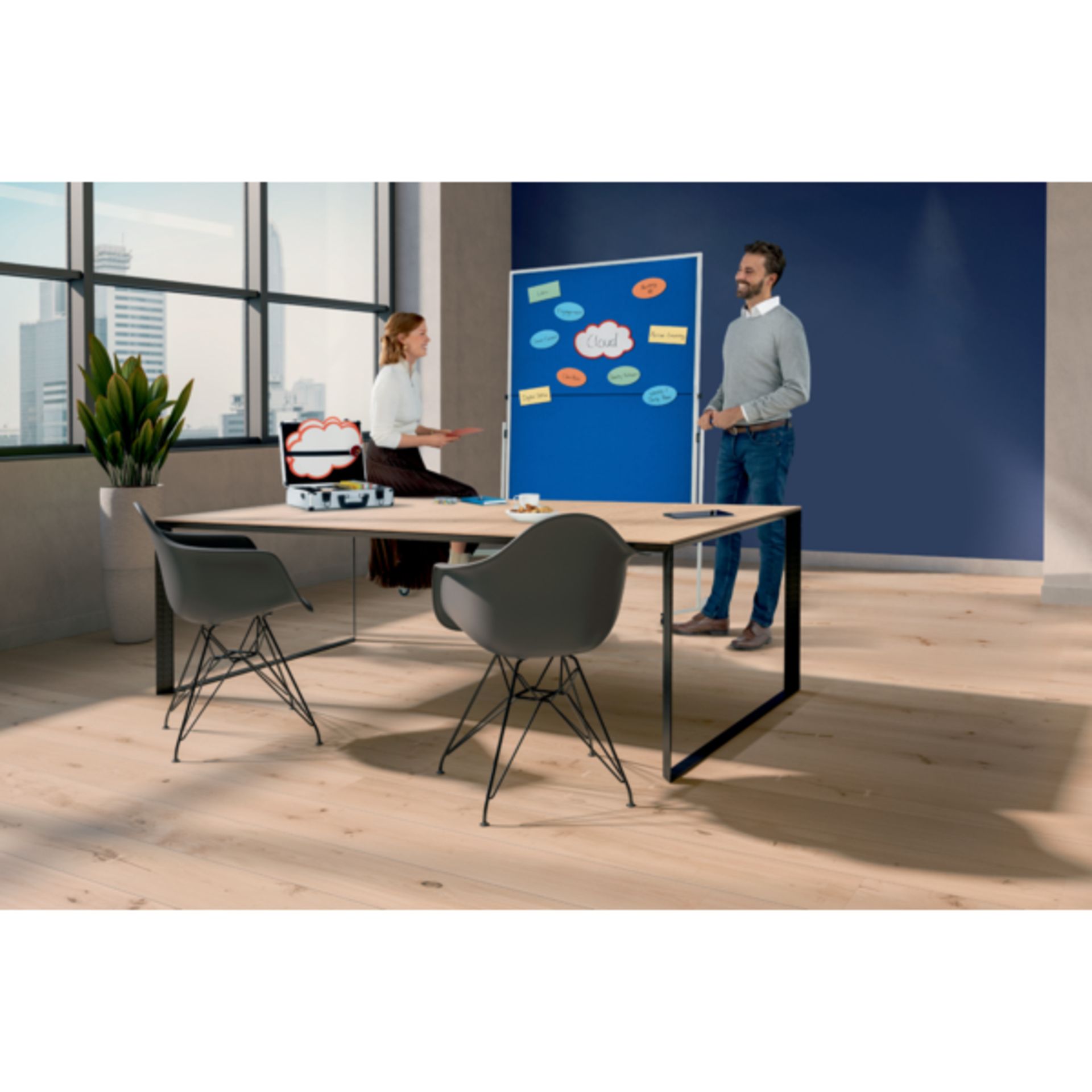 Moderationskoffer Mini  345x6x31cm bl/tr