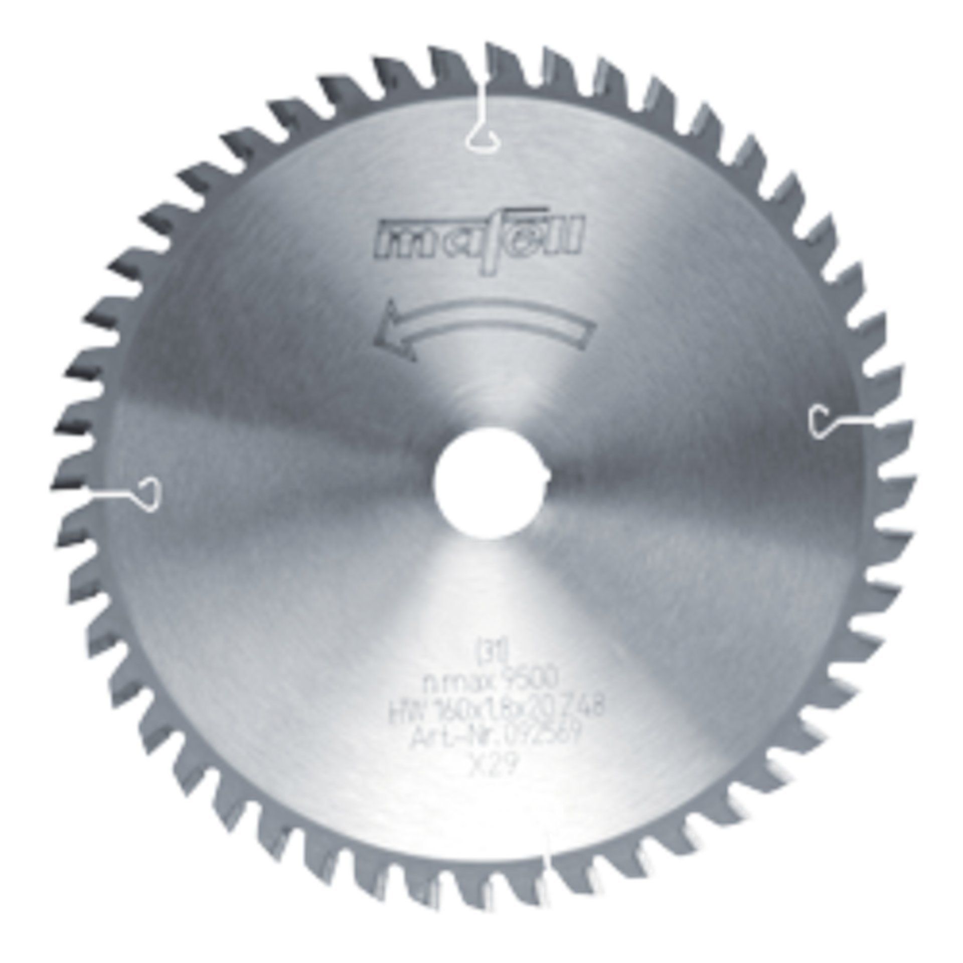 Mafell Sägeblatt-HM, 160 x 1,2/1,8 x 20 mm, Z 48, FZ/TR