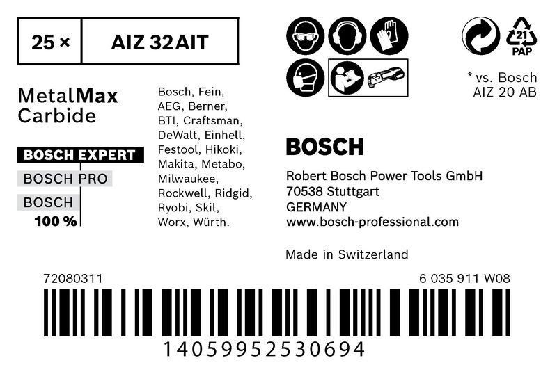 Bosch EXPERT MetalMax AIZ 32 AIT