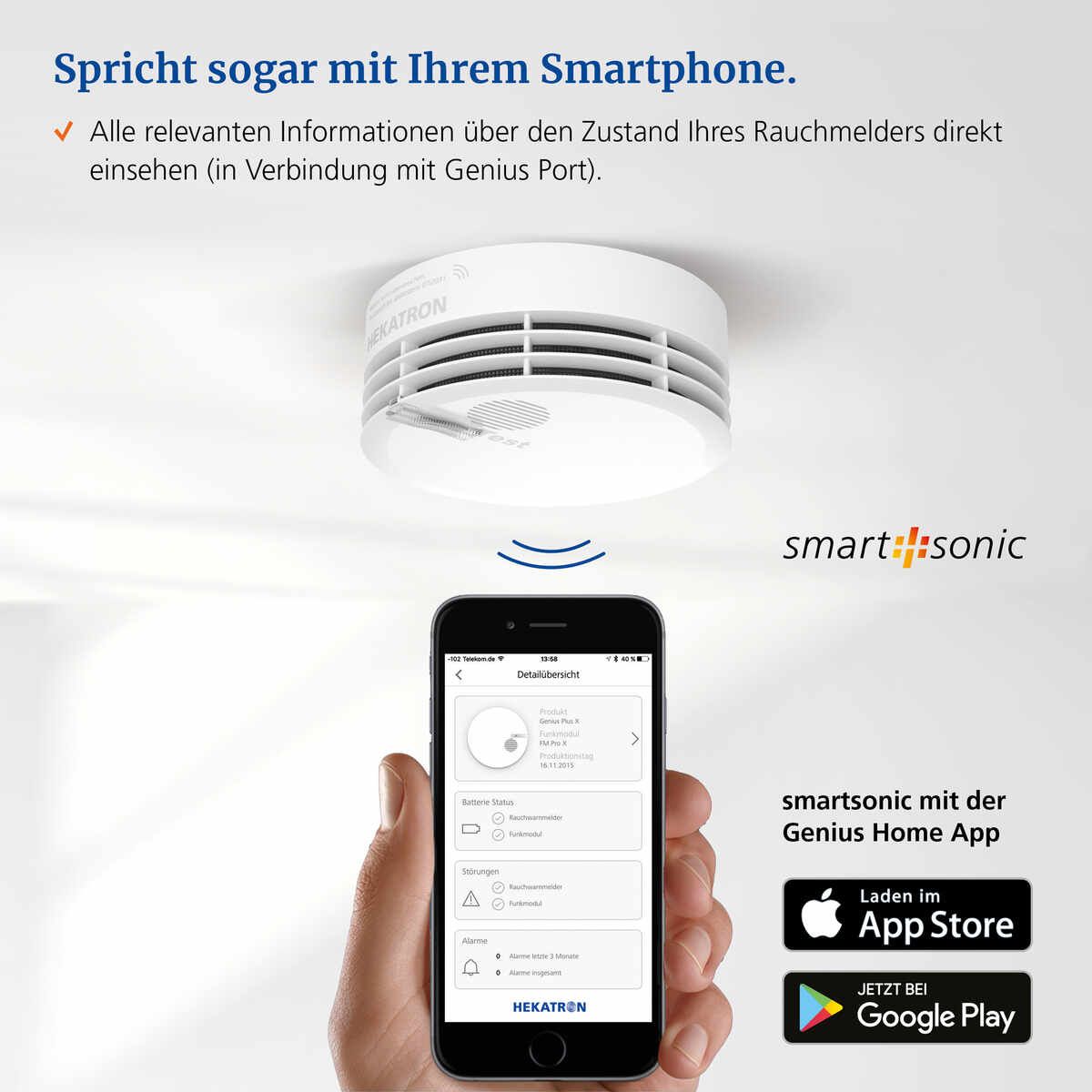 Hekatron Rauchwarnmelder Genius Plus