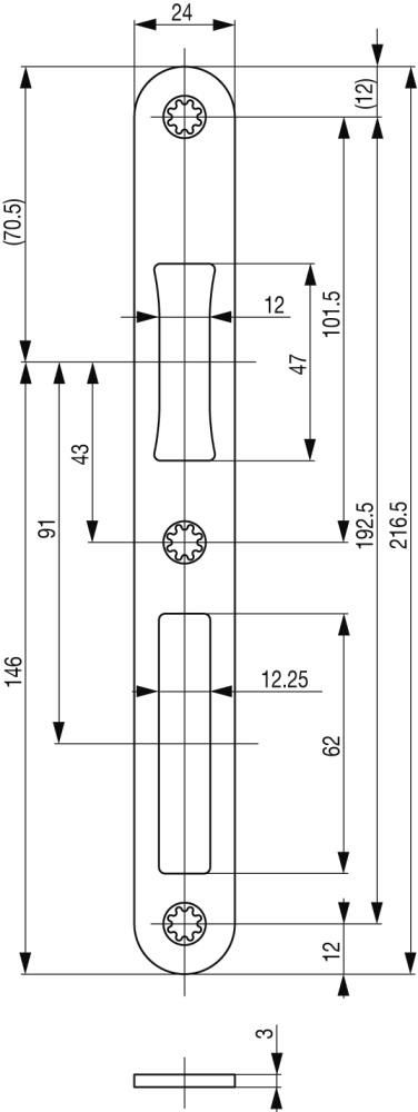 Flachschl.Bl.B-90000,DL-R24x216rd,ER matt