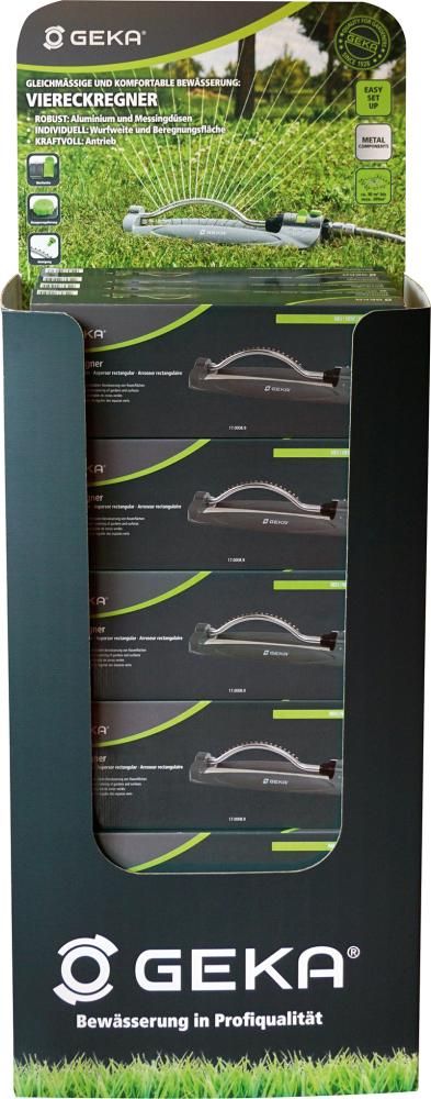 Viereckregner im Verkaufsdisplay 24 x 17.0008.9