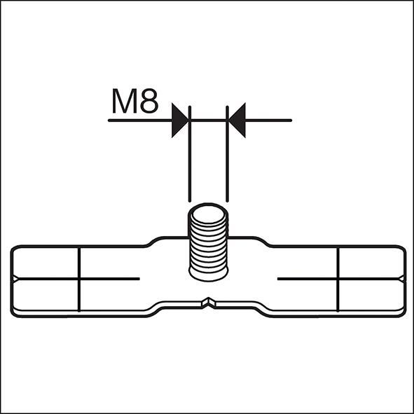 Metallhalter M8 PRO FME-M8 Aussengewinde