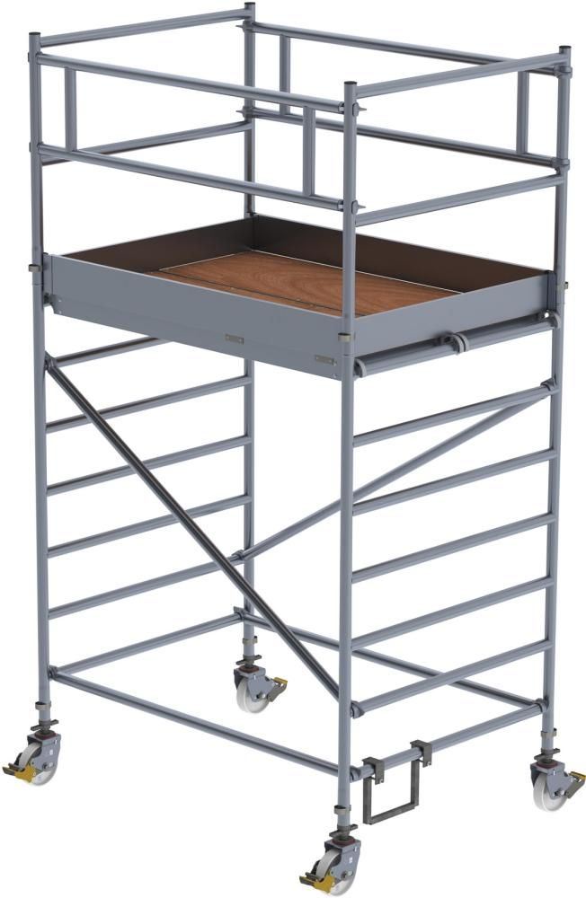 Rollgerüst m. Fahrbalken Plattform B1800xT750 mm Plattformhöhe 2,35 m Arbeitshöhe bis 4,35 m