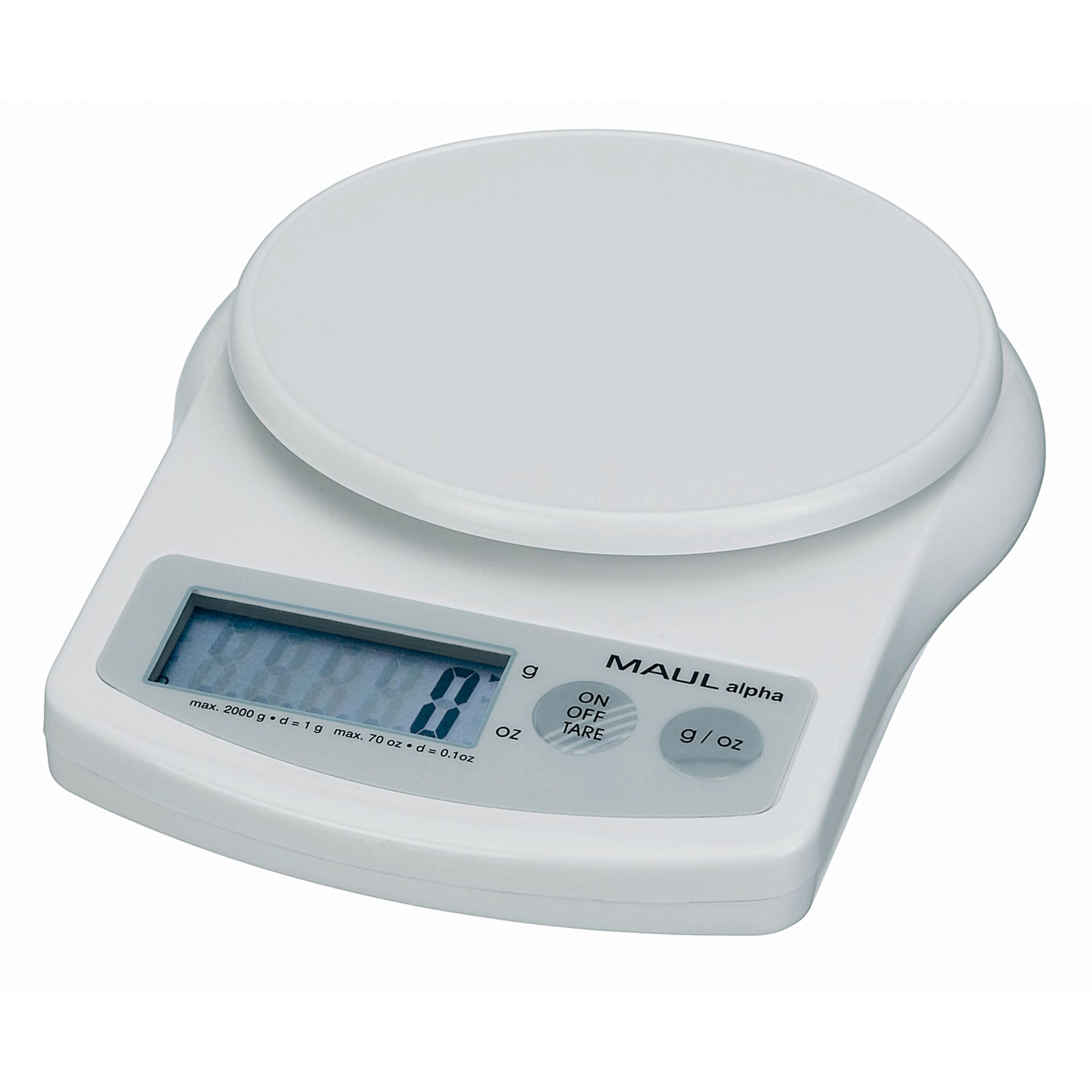 Briefwaage MAULalpha 2kg KunststofF weiß