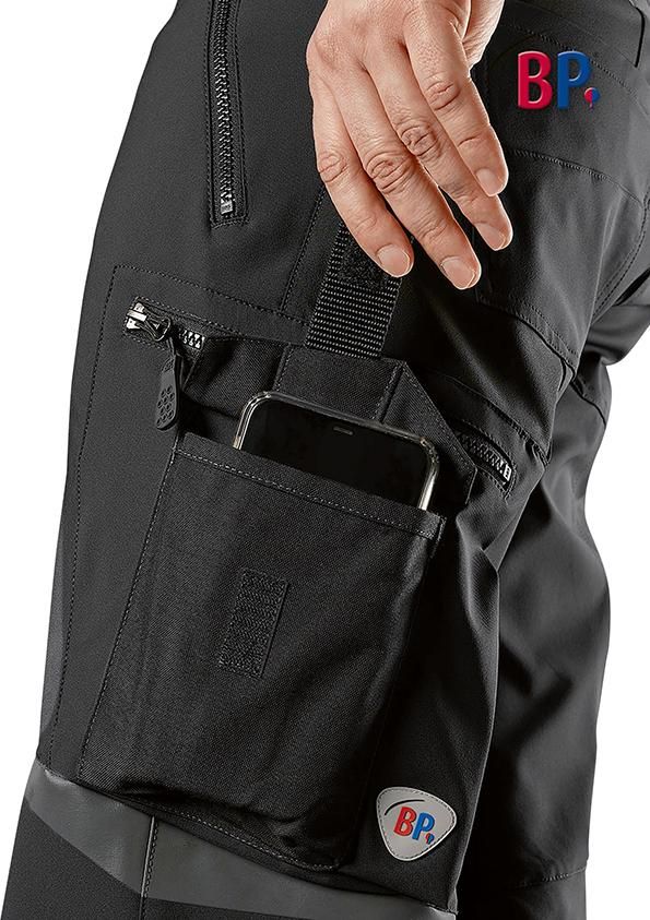Stretch-Short 1863-620, schwarz, Gr.44n BPlus Logo Stretch