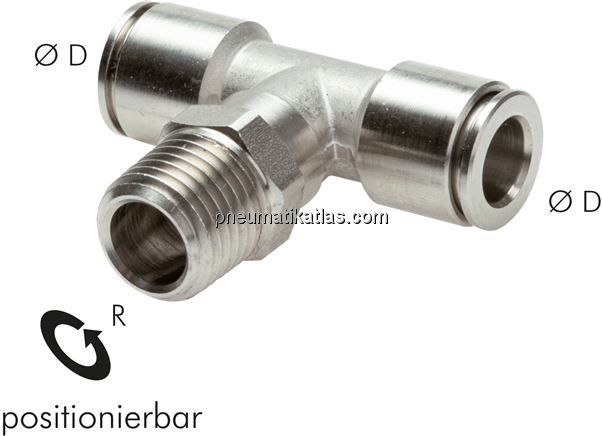 T-Steckanschluss R 1/8"-4mm, IQS-Edelstahl