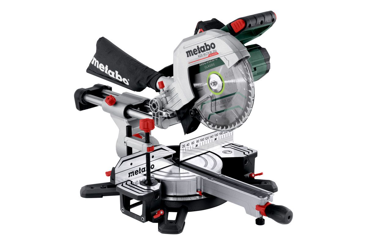 Akku-Kappsäge KGS 18 LTX BL 254 Metabo 1x18,0 V 4,0 Ah Ladegerät ASC 55 Karton