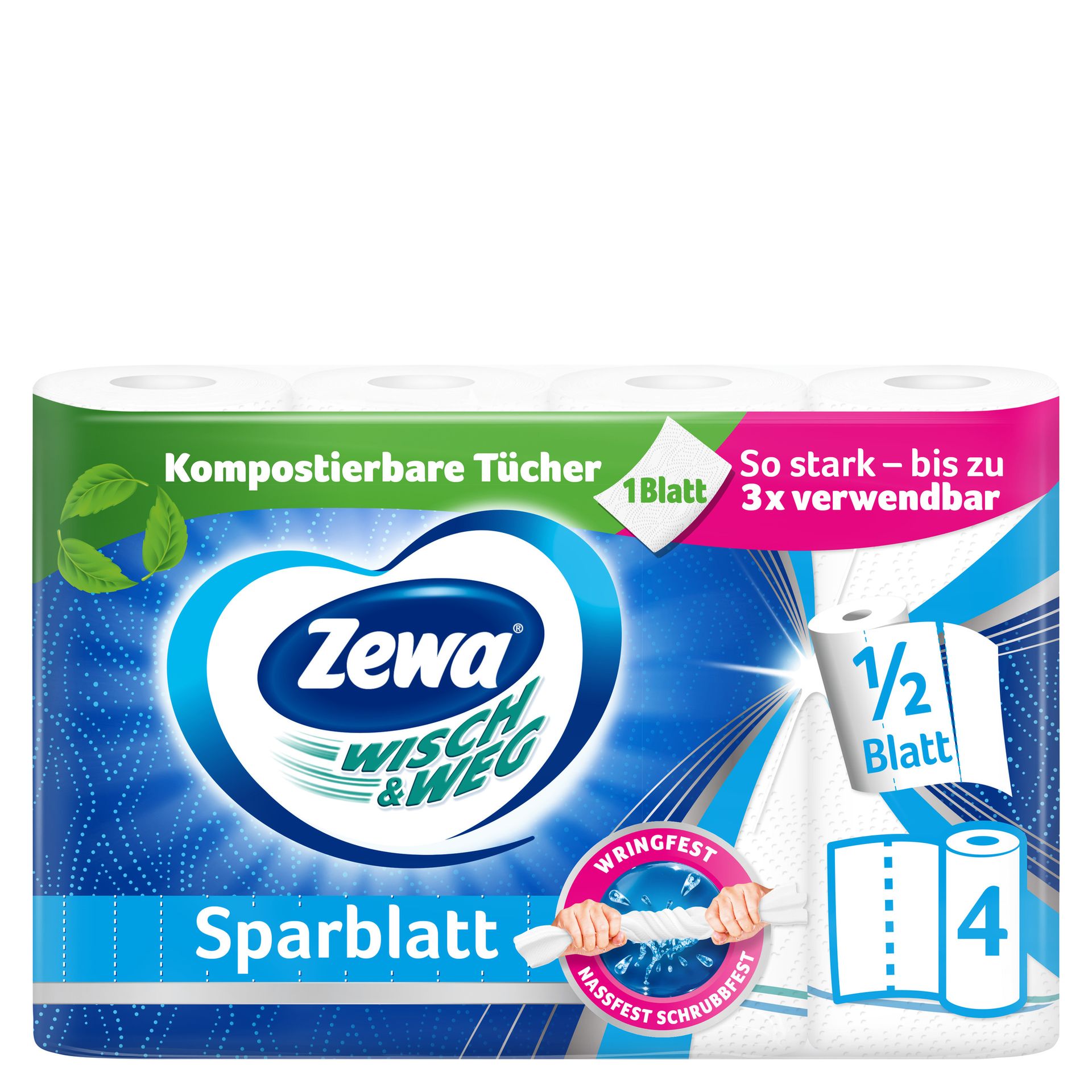 Küchenrolle Wisch&Weg Sparblatt 4St