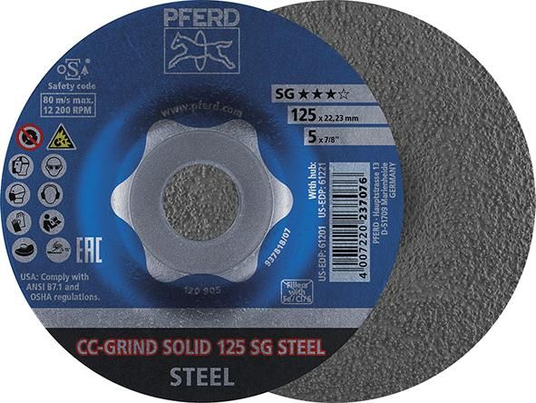 Schleifscheibe CC-Grind Solid Steel 125mm PFERD