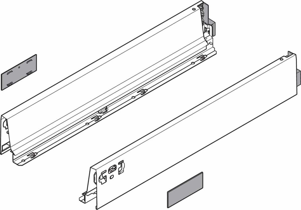 TANDEMBOX Zarge, Höhe M (83.6 mm), NL=270 mm, links/rechts, für TANDEMBOX intivo/antaro , seidenweiß