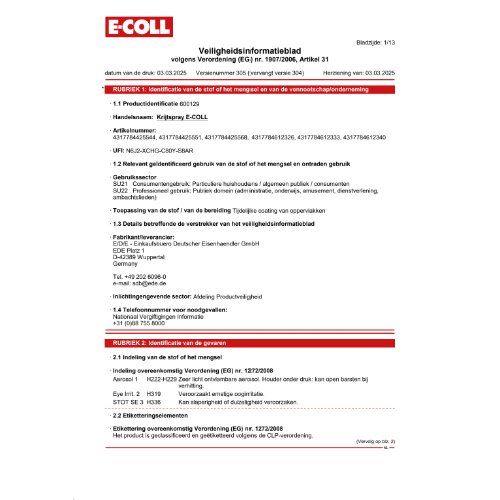 Kreidespray 400ml gelb E-COLL