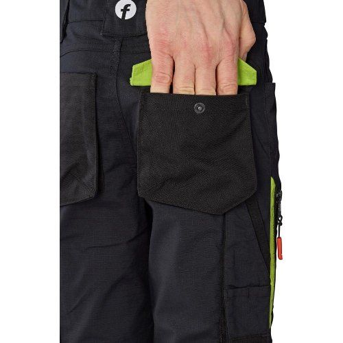 Kids-Bermuda Performance schwarz/lime Gr. 134-140 FORTIS