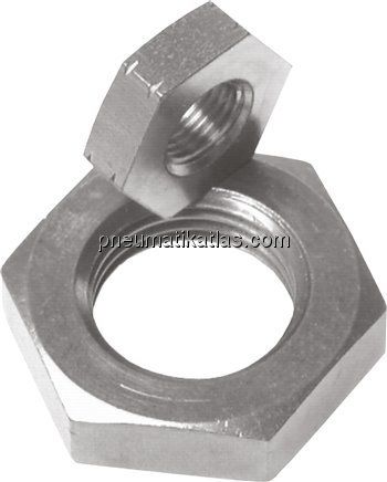 Sechskant-Gegenmutter M 12x1,25, Stahl verzinkt