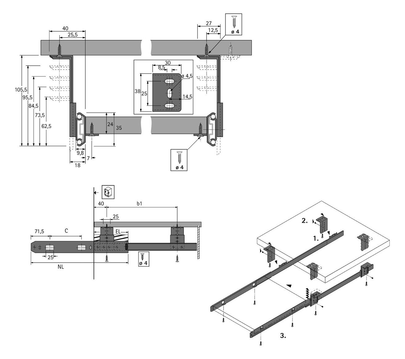 HETTICH Kugelauszug KA 3434