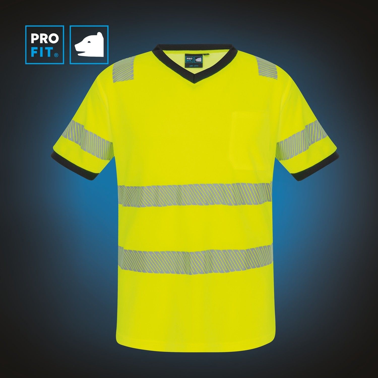 WARNSCHUTZ T-SHIRT mit UV-Schutz, neongelb, Gr. S