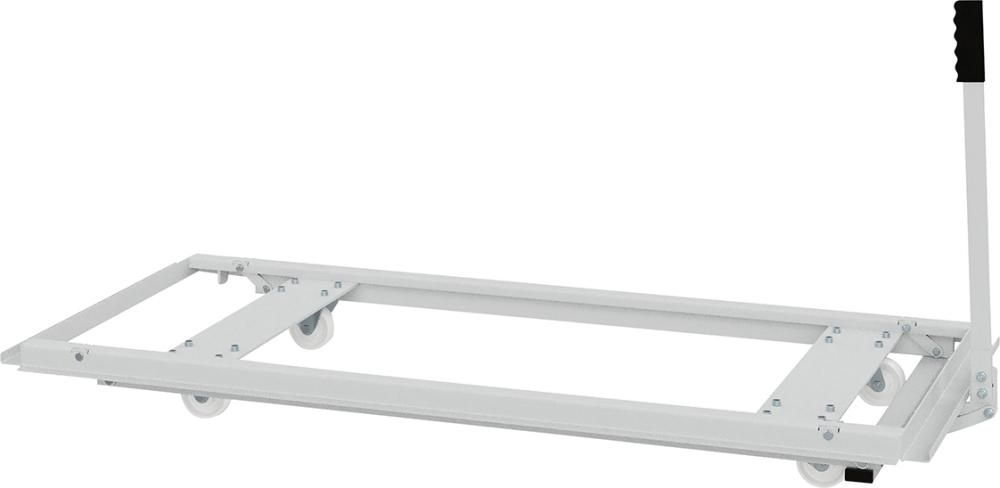 Hub-Senkfahrgestell nachrüstbar RAL 7035 Traglast 1000kg 4 Rollen B1750xH859mm