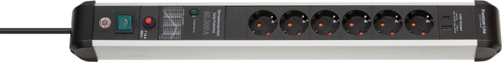 Steckdosenleiste Premium-Protect-Line 6fach, PD 30W