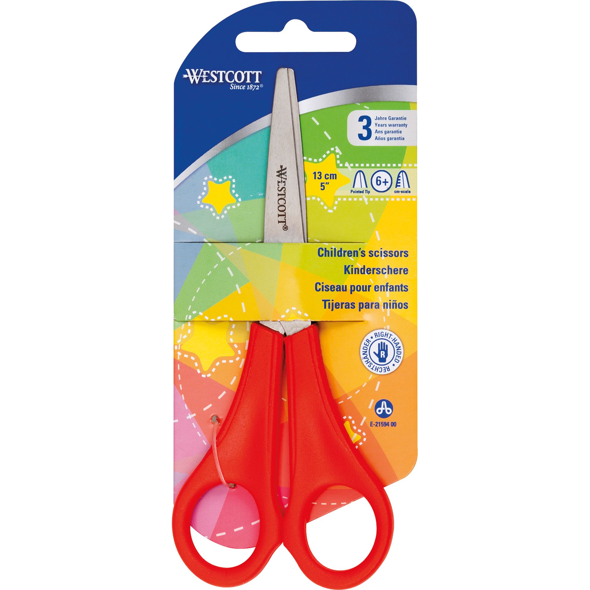 Kinderschere 13cm 5 Zoll spitz ro