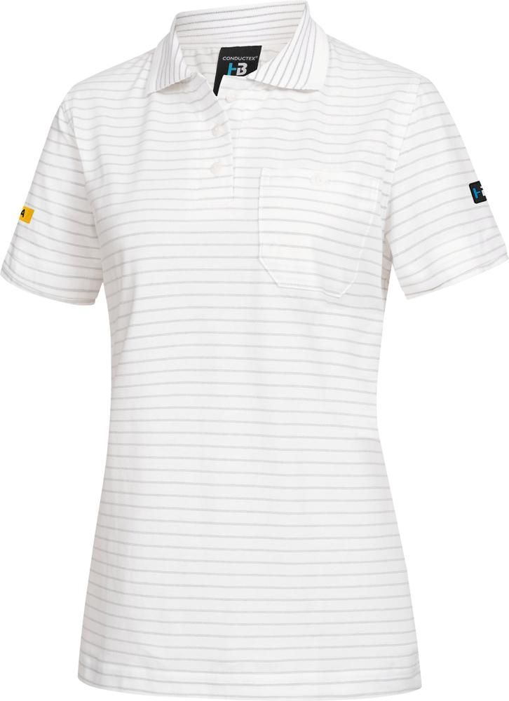 Da.Poloshirt KA ConductexCot.ESD,Gr.XS,weiß