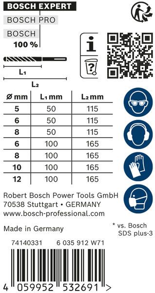 BOSCH Hammerbohrersatz: SDS-plus-7X
