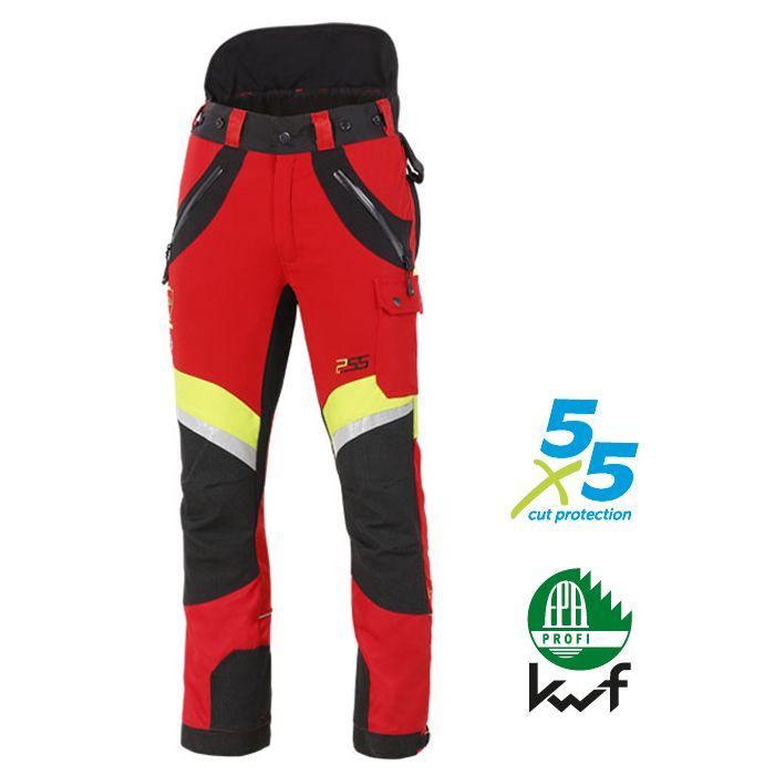 PSS X-treme Schnittschutzhose Air rot/gelb - Gr. 106