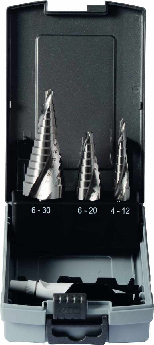 Stufenbohrer-Set 4 tlg 4-30mm HSS-G