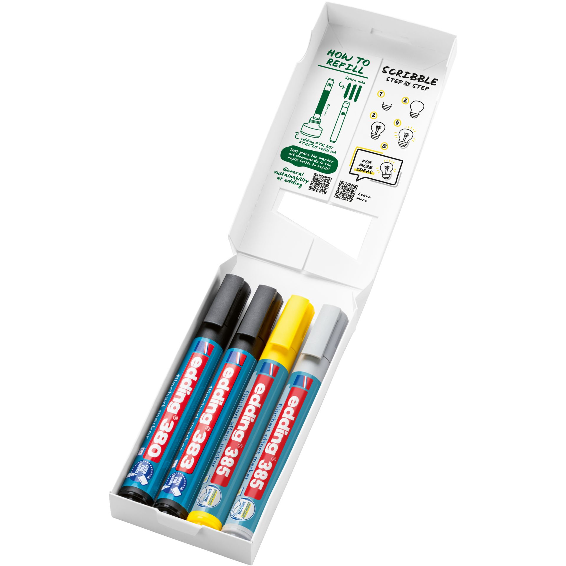 Flipchartmarker Set sort 4St