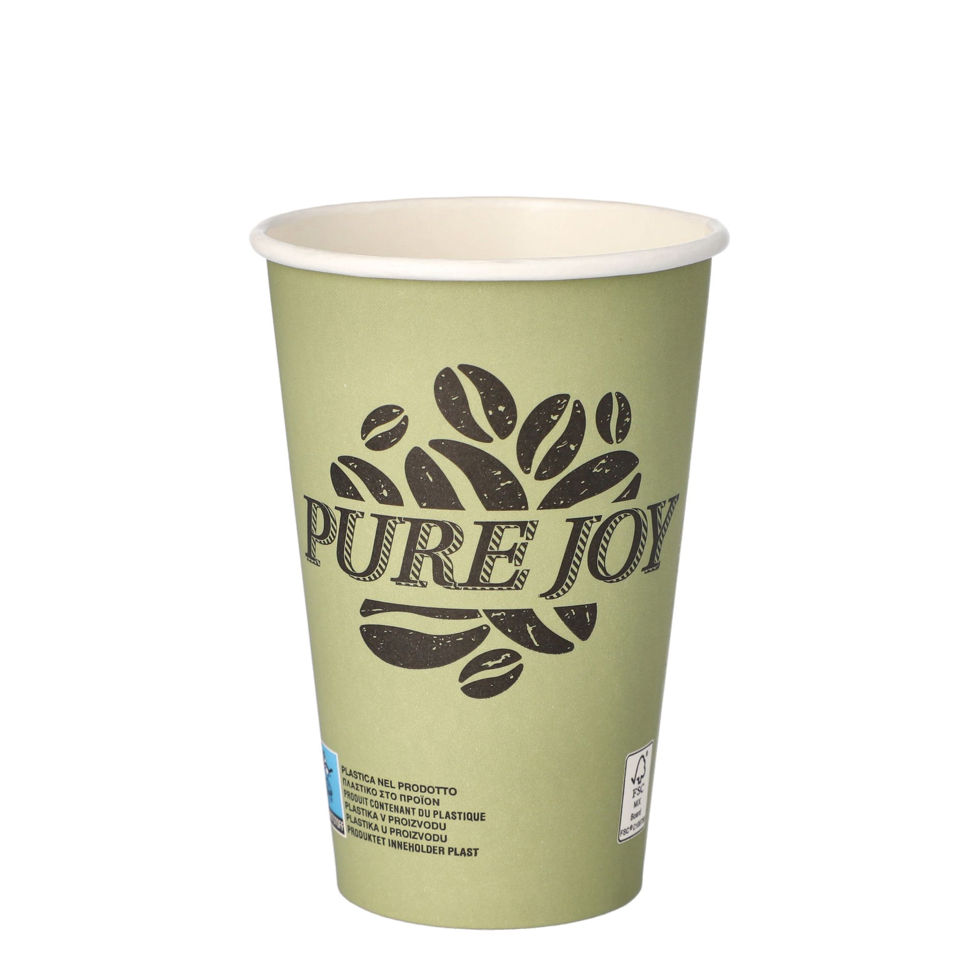 Becher Pure Joy 0,3l Pappe grün 50 St./Pack.