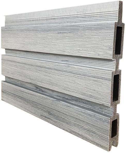 WAREN-Serie, 175x180cm SMOKE WHITE silber oder anthrazit WPC-Steckzaun-Set