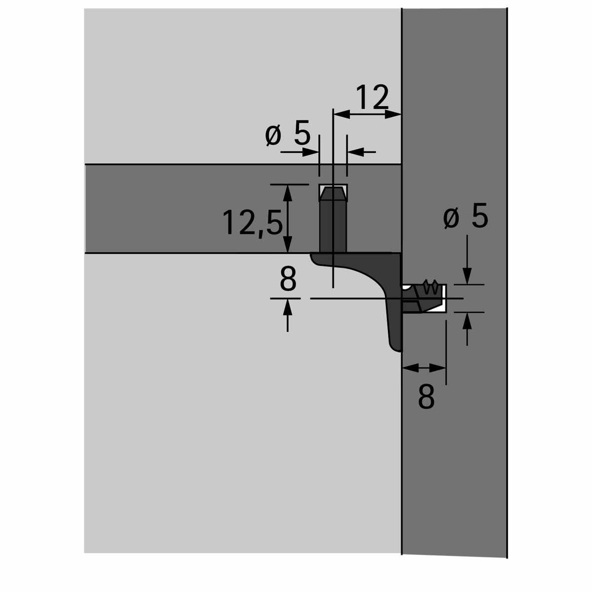 Bodenträger,79707,m.beids.Zapfen,vern.