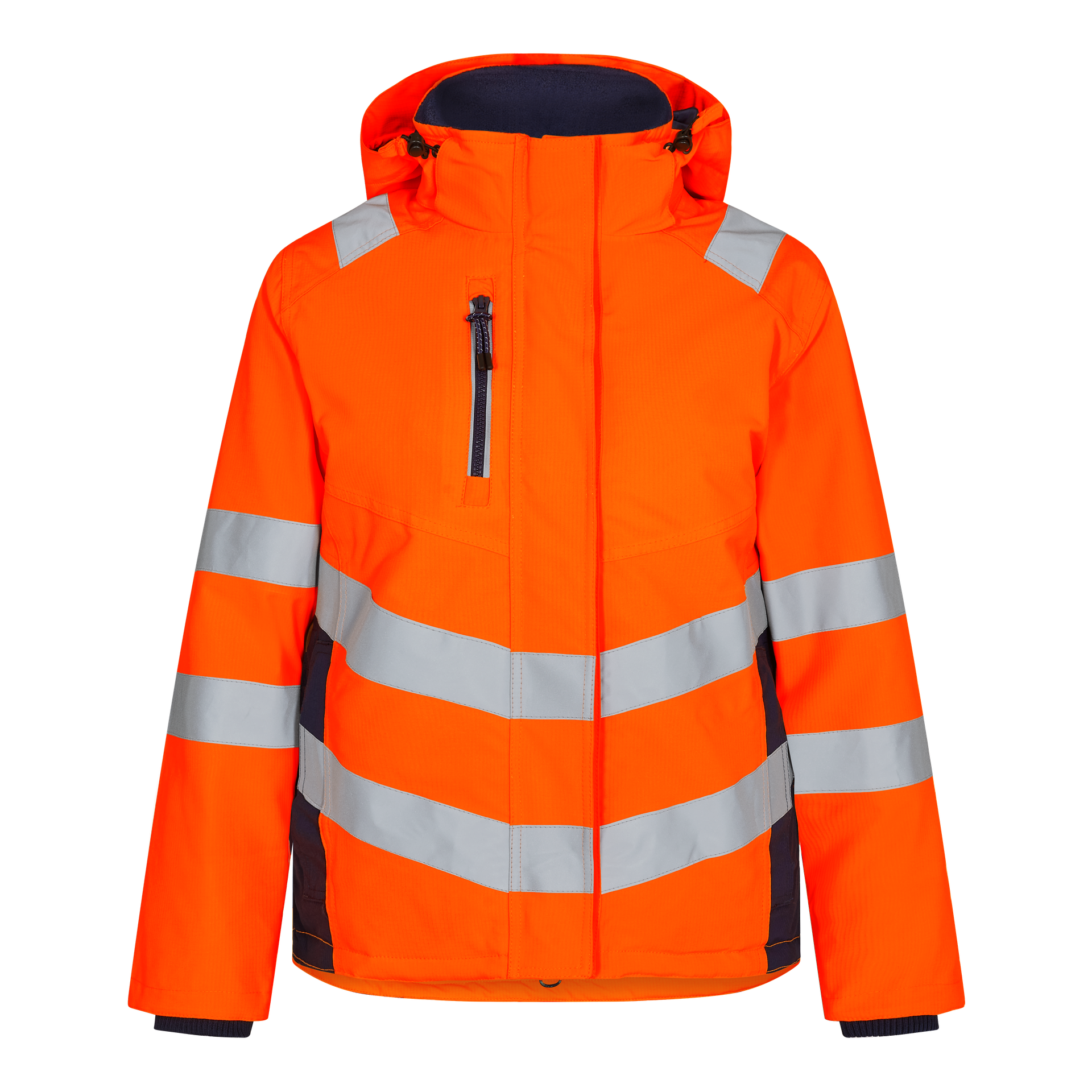 Safety Damen Winterjacke Orange/Blue ink, Gr. S