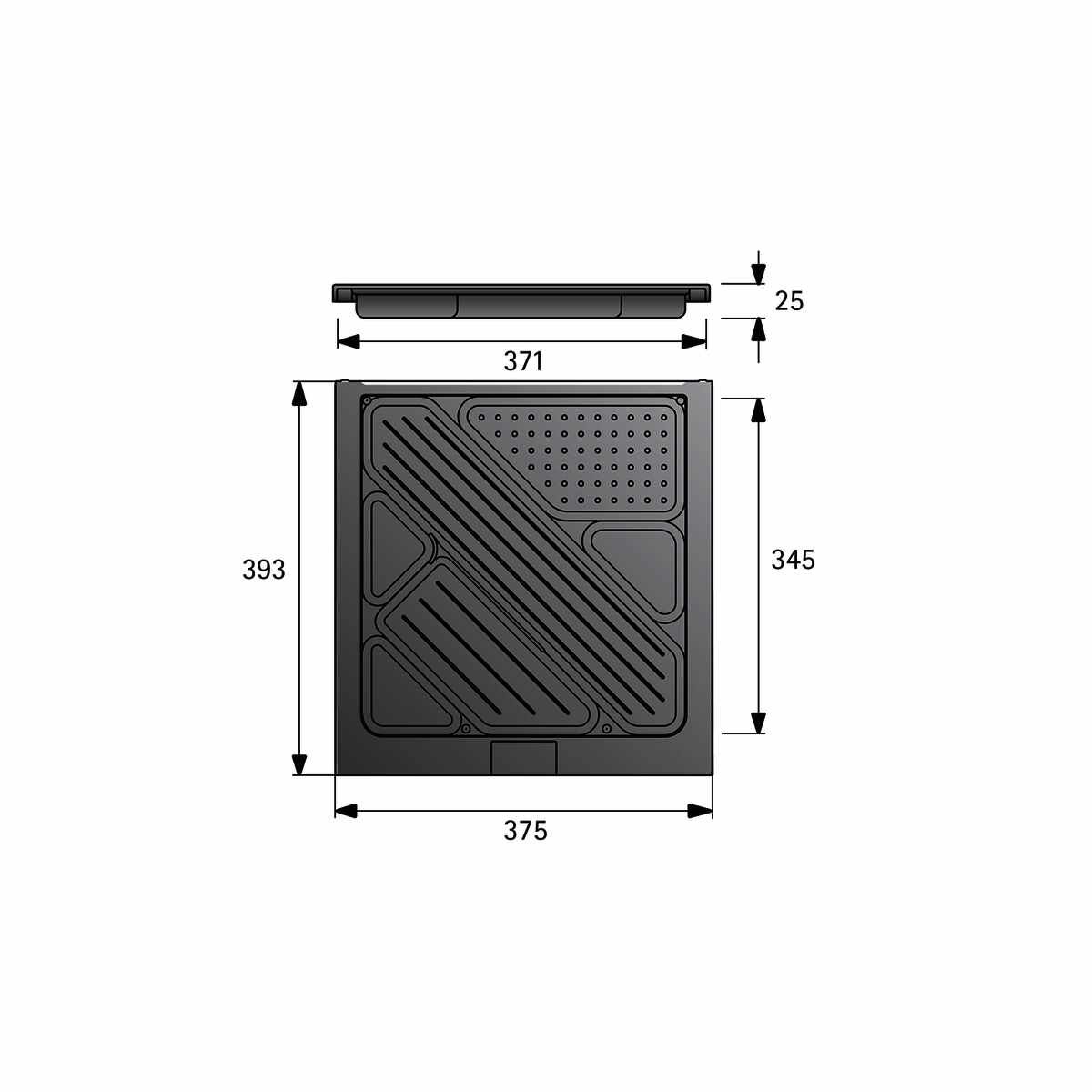 Schreibmat.Auszug Schwarz PVC