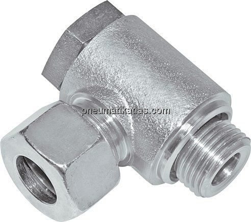 Winkel-Schwenkverschraubung G 1/8"-4 LL (M8x1), Stahl verzinkt