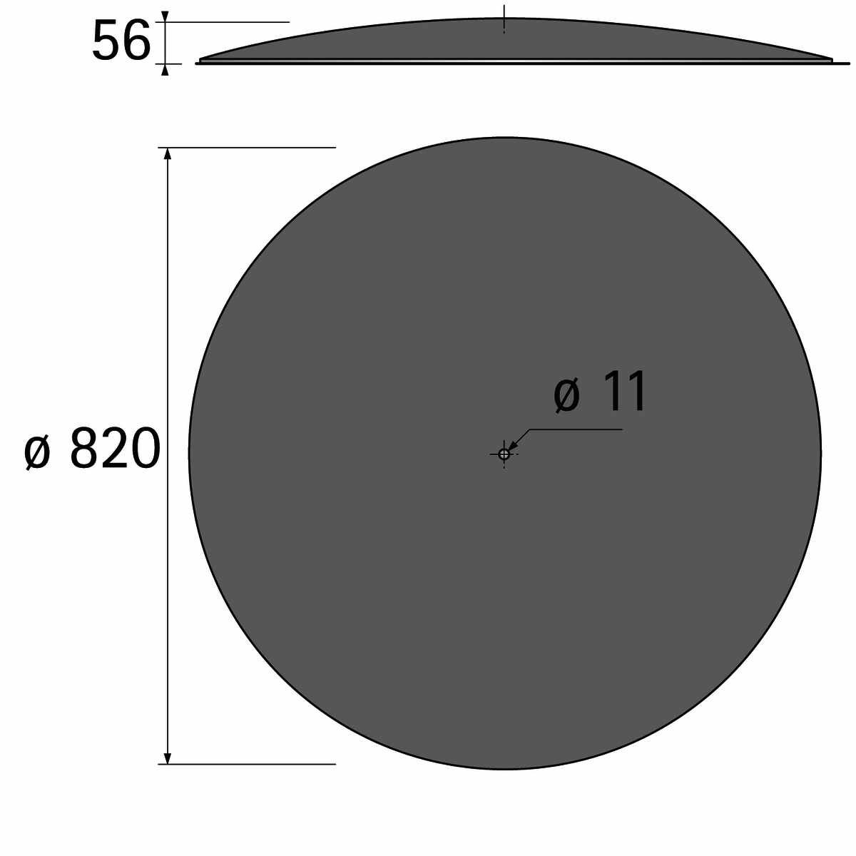 Grundplatte ø 820 mm